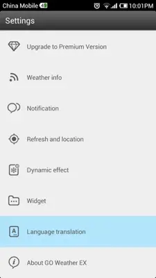 GO Weather EX Portuguese Language android App screenshot 2